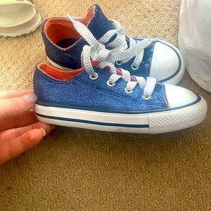 Great condition sparkly blue converse